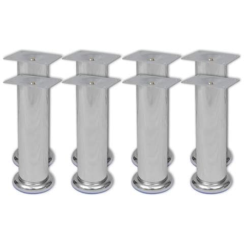 Piedini Rotondi Per Divani 8 Pz Cromati 180 Mm - Foto 1