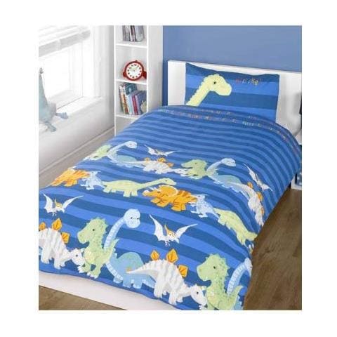 Dinosauri Blu Set Copripiumino Singolo, - Foto 2