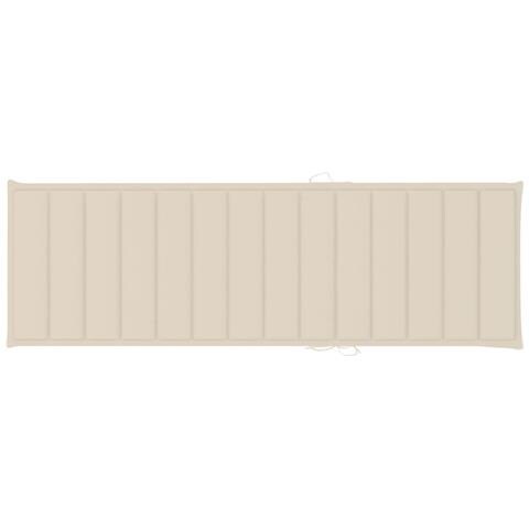 Lettino Prendisole Doppio con Cuscini Crema in Pino Impregnato - Foto 2