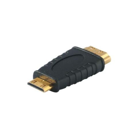 BS77411, HDMI, mini-HDMI, Maschio / femmina, Nero, Oro, Sacchetto di politene - Foto 1