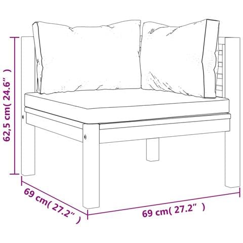 Set Divani Da Giardino 5 Pz Con Cuscini In Massello Di Acacia - Foto 9