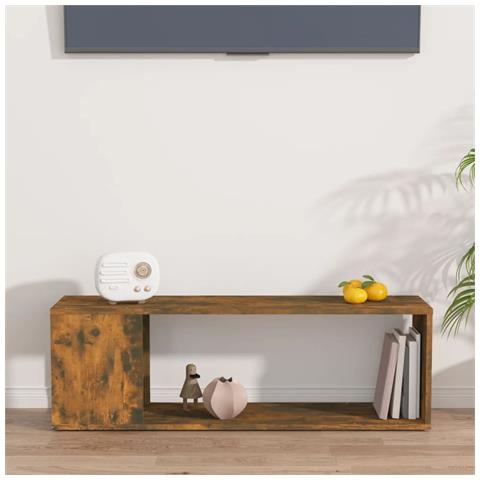 Mobile Tv Rovere Fumo 100x24x32 Cm In Legno Multistrato - Foto 2