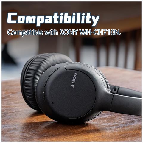 1 Paio Di Cuscinetti Auricolari Per Sony Wh-ch710n Black - Foto 7