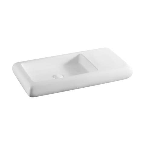 Lavabo Da Appoggio 80x42 Cm - Bianco - Foto 1