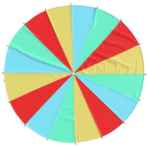 Paracadute Da Gioco Per Bambini 6 M In Tessuto - Foto 2