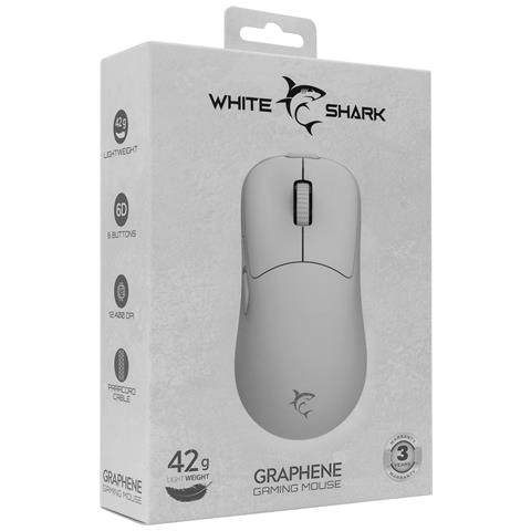 Mouse Ottico 6d Usb 12400 Dpi Graphene Bianco - Foto 3