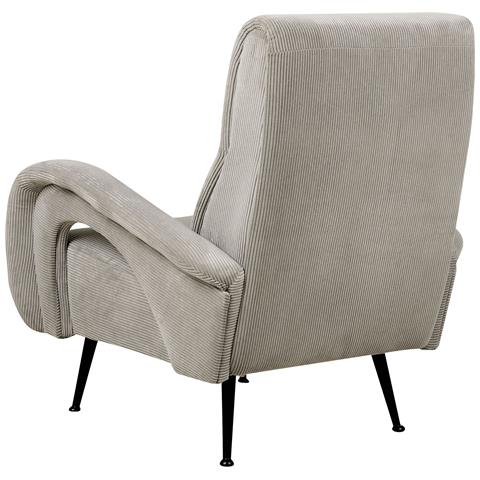 Poltrona Velluto A Coste Grigio Svalov - Foto 2