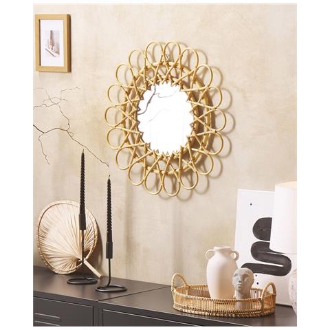 Specchio Babai Rattan Naturale - Foto 1