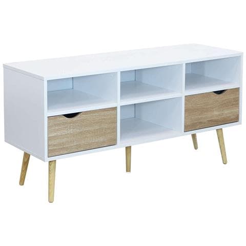 Mobile Porta Tv In Legno Con 2 Cassetti E 4 Ripiani Adrien - Foto 1