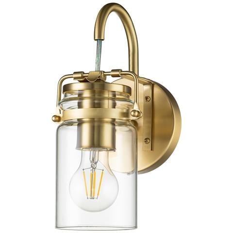 Applique Contemporanea Brinley Acciaio Ottone Spazzolato 1 Luce E27 - Foto 5