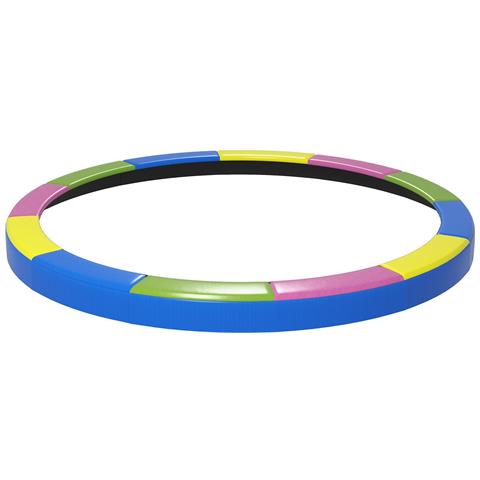 Copertura Tappeto Elastico Ø366x30 Cm Pieghevole E Portatile, In Plastica, Pe E Schiuma, Multicolore - Foto 1