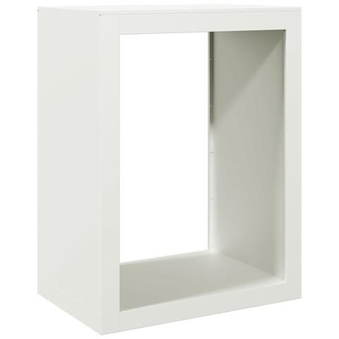 Rastrelliera Per Legna Da Ardere Bianca 60x40x80 Cm In Acciaio - Foto 1