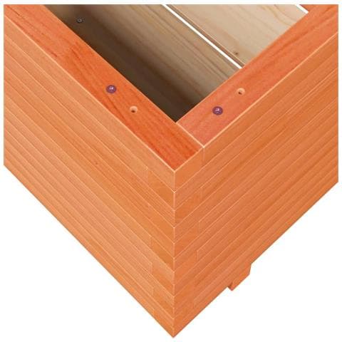 Fioriera Giardino Marrone Cera 60x60x49,5cm Legno Massello Pino - Foto 2