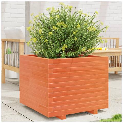 Fioriera Giardino Marrone Cera 60x60x49,5cm Legno Massello Pino - Foto 10