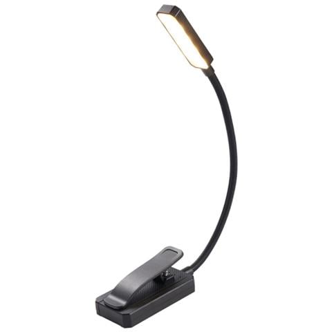 Lampada Da Lettura Con Morsetto Per Libri - 16 Led Black - Foto 3