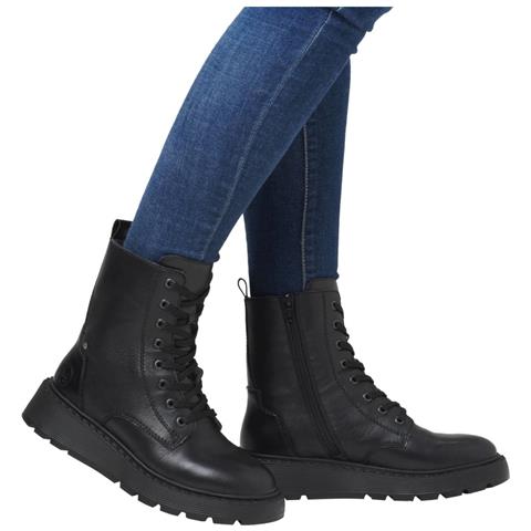 Black Casual Closed Ladies Mid Height Boots Stivaletti Pelle Scarpe Donna Nero Eu 38, 70401-00 - Foto 2