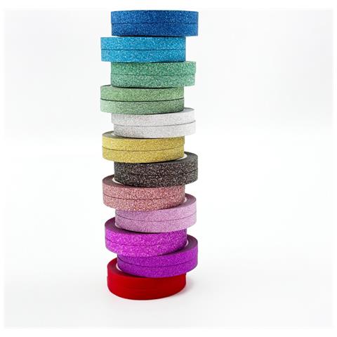 Set Di 26 Rotoli Di Nastro Adesivo Washi Glitterato - Foto 2