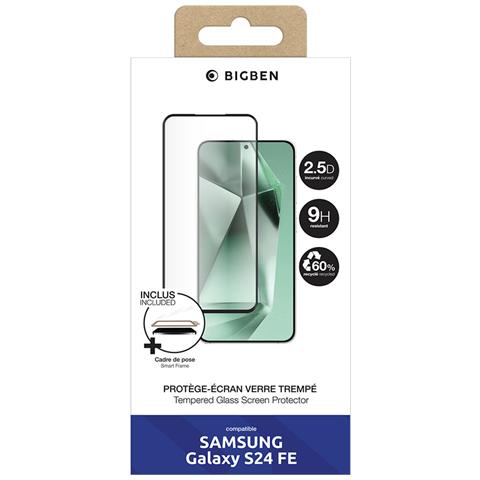 Galaxy S24 Fe Protezione Dello Schermo In Vetro Temperato 2.5d Con Kit Di Pulizia, Trasparente - Foto 4