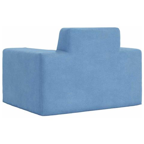 Divano per Bambini Blu in Morbido Peluche - Foto 2