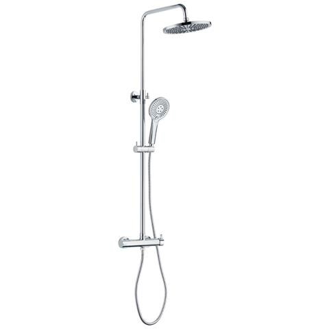 Colonna Doccia Attrezzata Slot Mix Tonda Ottone Cromato 2 Funzioni *** Finitura- : Cromato Tondo - Foto 2