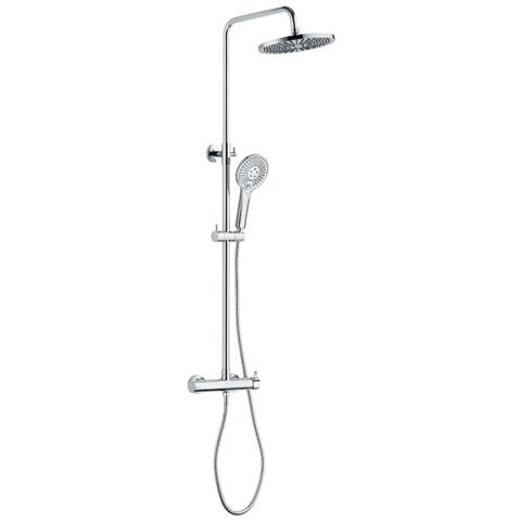 Colonna Doccia Attrezzata Slot Mix Tonda Ottone Cromato 2 Funzioni *** Finitura- : Cromato Tondo - Foto 1