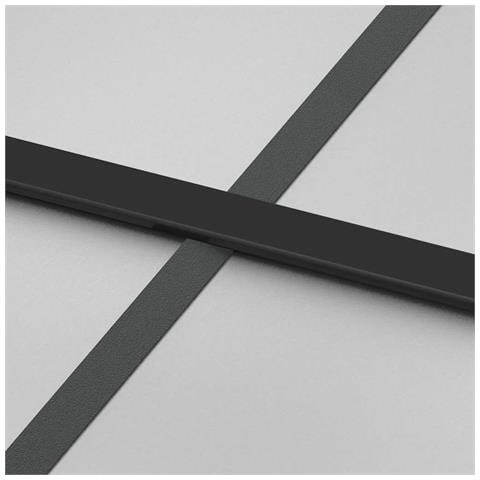 Porta Scorrevole Set Ferramenta Nera 76x205 cm Vetro Temperato - Foto 8