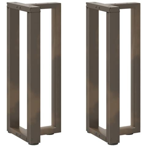 Gambe Tavolo Consolle A T 2 Pz Naturale 38x25x(72-73)cm Acciaio - Foto 1