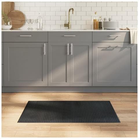 Tappeto Rettangolare Grigio 60x100 Cm In Bambù - Foto 1