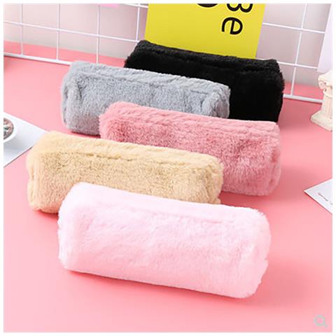 Astuccio Portamatite In Peluche, Borsa Ottagonale Per Cancelleria Per Studenti Pink - Foto 1