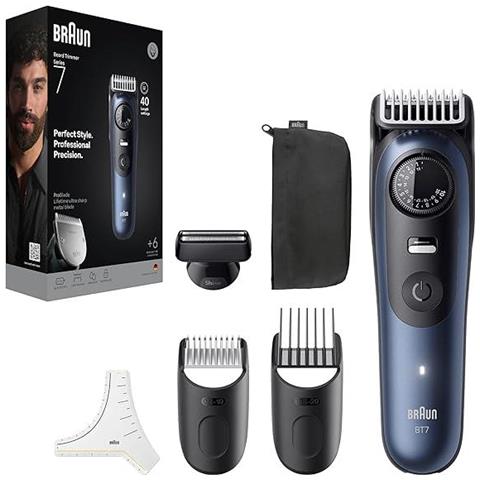 Regolabarba BT7520 Serie 7 con Autonomia 120 Minuti Impermeabile Colore Nero Blu - Foto 5