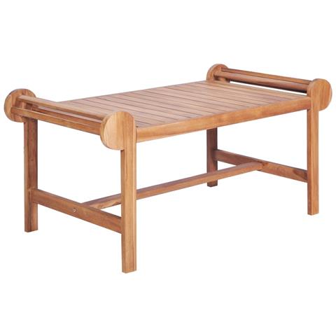 Tavolino Da Salotto 100x50x45 Cm In Massello Di Teak - Foto 2