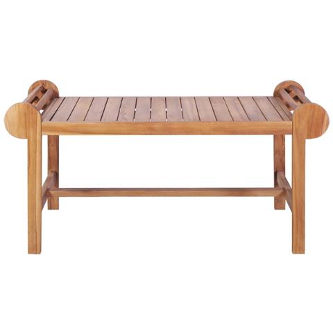 Tavolino Da Salotto 100x50x45 Cm In Massello Di Teak - Foto 1