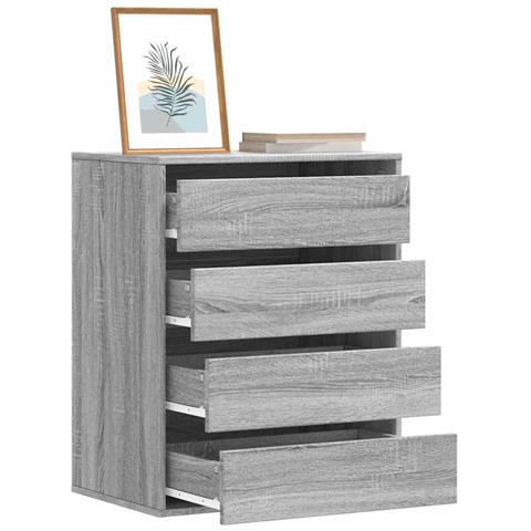 Lusso Casadino -  Cassettiera Angolare Grigio Sonoma 60x41x76cm Legno Multistrato - Foto 8