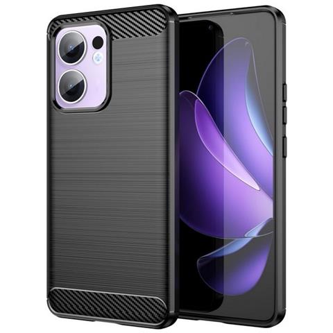 Custodia B-case Tpu Silicone Cover Case Per Oppo Reno13f 4g 5g Carbon Metal Black - Foto 1