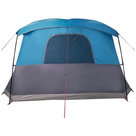 Tenda da Campeggio con Portico per 4 Persone Blu Impermeabile - Foto 9