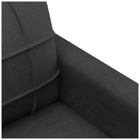 Set Divani 4 pz con Cuscini Nero in Tessuto - Foto 9