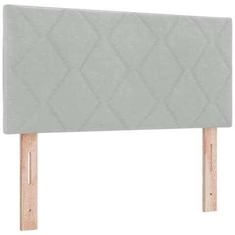 testiera design blocchi di diamante grigio chiaro 90 cm in velluto - Foto 1