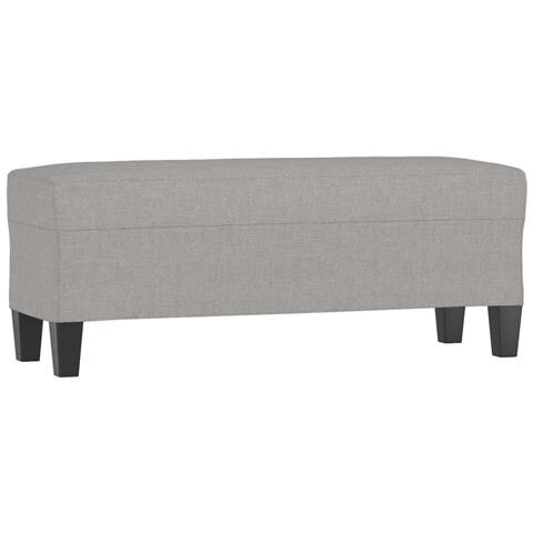 Panca Grigio chiaro 100x35x41 cm in Tessuto - Foto 1