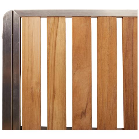 Sedia da giardino impilabile 4 pcs in legno massello di teak e acciaio inox - Foto 9