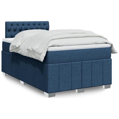 Giroletto a Molle con Materasso Blu 120x190 cm in Tessuto - Foto 2