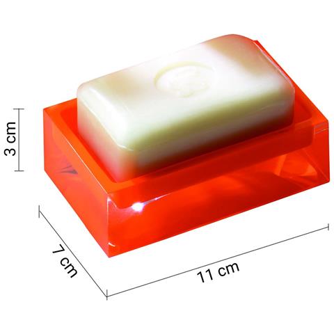 Portasapone D'appoggio In Resina Ra11 Serie Rainbow Arancio - Foto 2