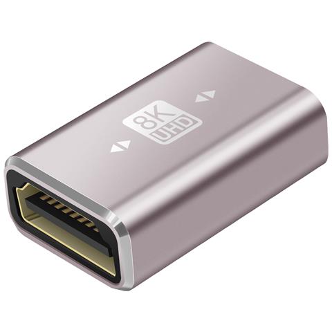 Adattatore Hdmi Femmina Verso Hdmi Femmina 2.1 8k Uhd, Argento - Foto 1