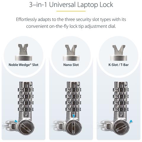 UNIVKA25-LAPTOP-LOCK cavo di sicurezza Nero 2 m - Foto 2