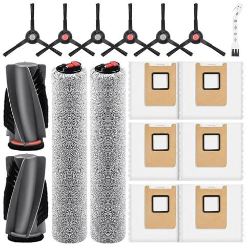Kit Di 17 Accessori Compatibile Con Eufy Robovac E28 Omni /e25 Omni - Spazzole Principali, Spazzole Laterali, Sacchetti Per La Polvere - Foto 1