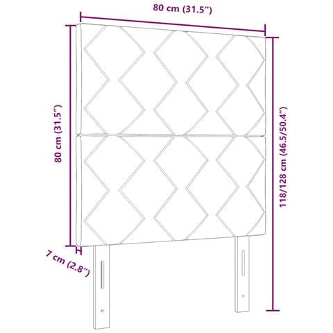 Testiera con luci a strisce a LED Talpa 80 cm Tessuto - Foto 9