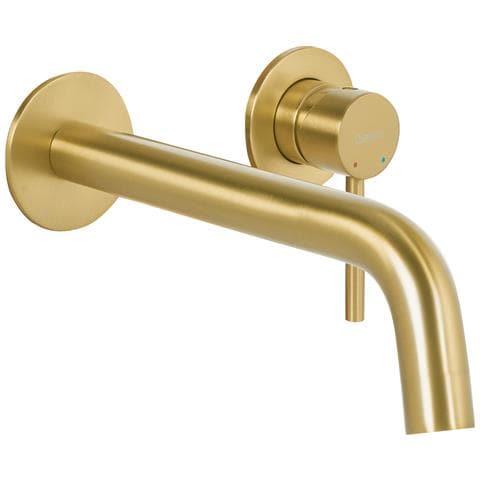 Rubinetto Miscelatore Da Parete Per Lavabo Traful Ottone Oro - Foto 2