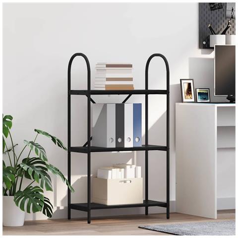 Libreria Rovere nero 60 x 30 x 109 cm Legno multistrato - Foto 2