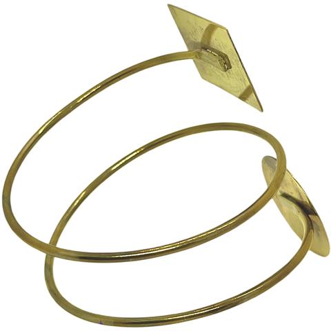 Bracciale Duplo In Ottone Placcato Oro - Foto 2