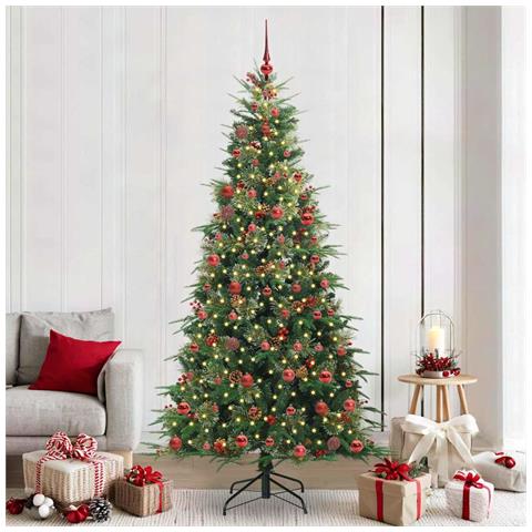 Albero di Natale Artificiale con Rami Pieghevoli Verde 210 cm - Foto 2