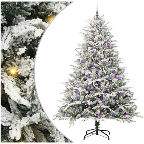 Albero di Natale artificiale preilluminato con set di palline - Foto 1